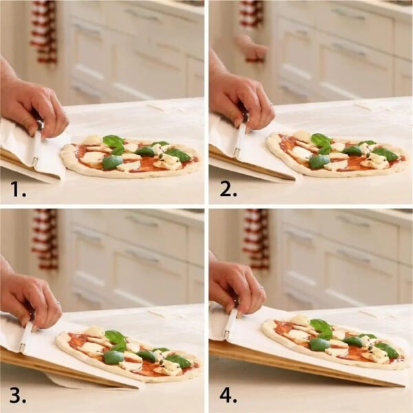 Kitchen Gadgets Sliding Pizza Shovel Non Stick Pizza Smooth Cutting Board Storage Transfer Board Kitchen Baking Tool - Image 8