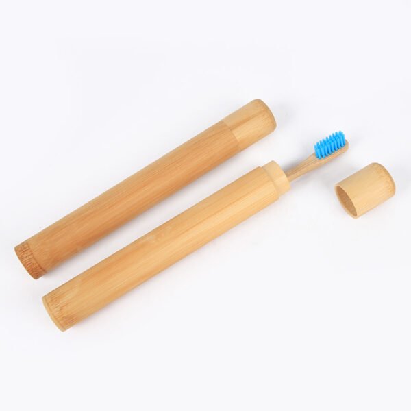 Bamboo Toothbrush with Soft Bristles & Charcoal Set | Eco-Friendly Wooden Handle & Bamboo Tube | Sustainable Oral Care - Image 2