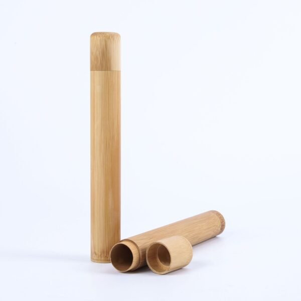 Bamboo Toothbrush with Soft Bristles & Charcoal Set | Eco-Friendly Wooden Handle & Bamboo Tube | Sustainable Oral Care